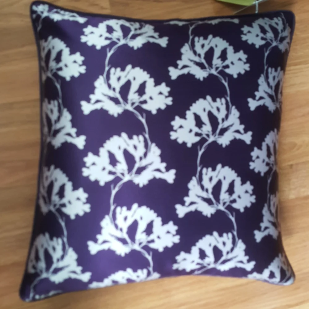 Agnes & Hoss cape seaweed satin suede pillow